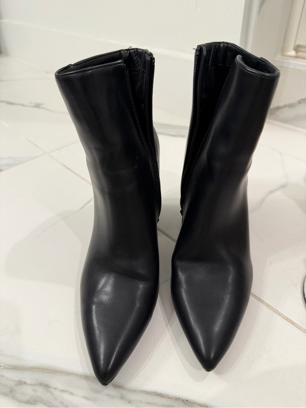 a new day Black Pointed Ankle Booties with Side Zip
